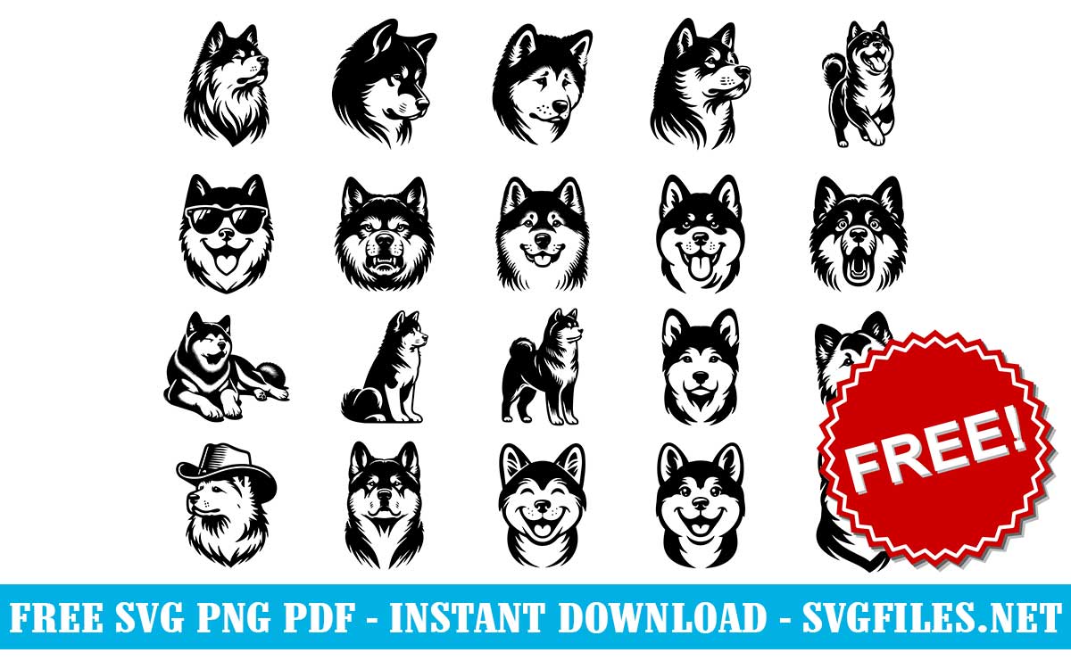 Akita-Dog-Bundle-svg-png-free