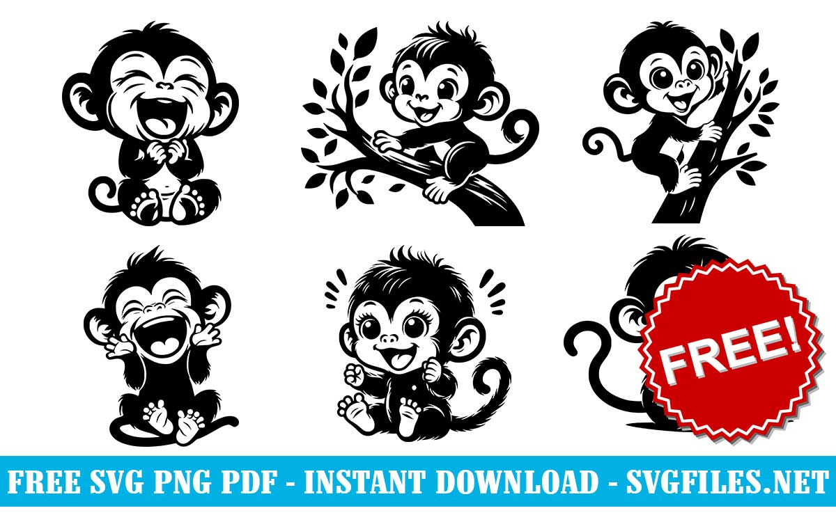 Baby-Monkey-svg-png-free