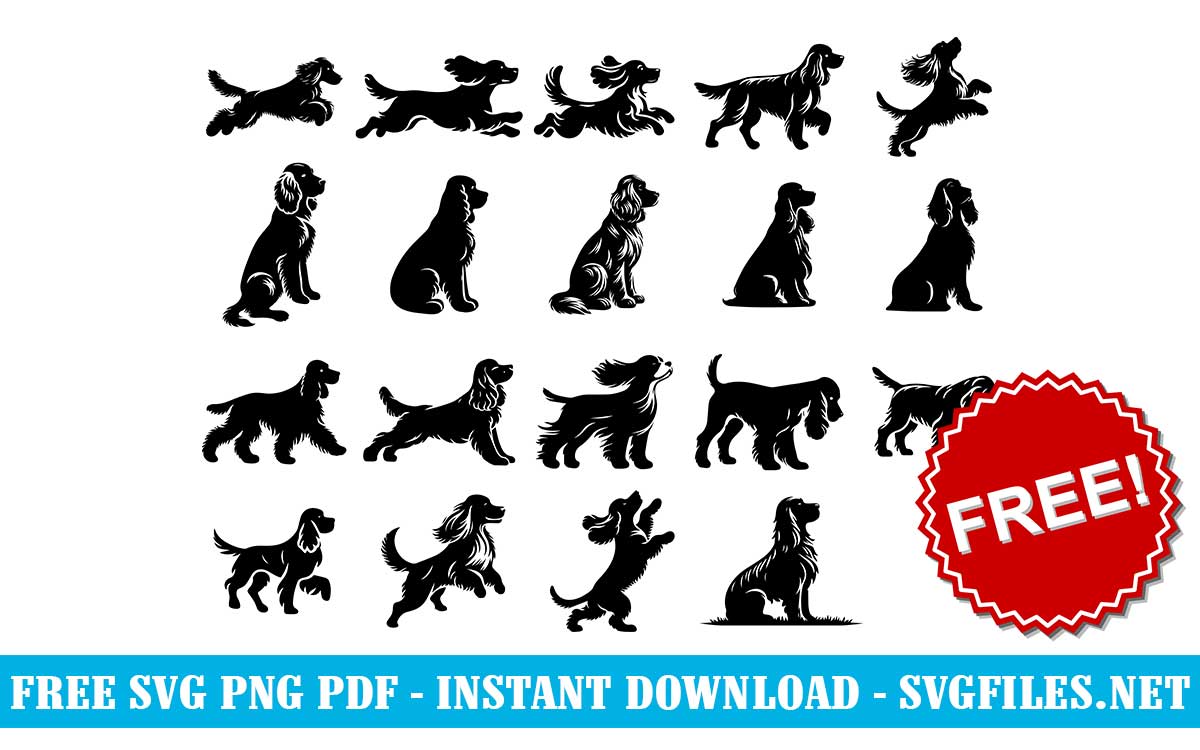 Cocker-Spaniel-Dog-Bundle-svg-png-free