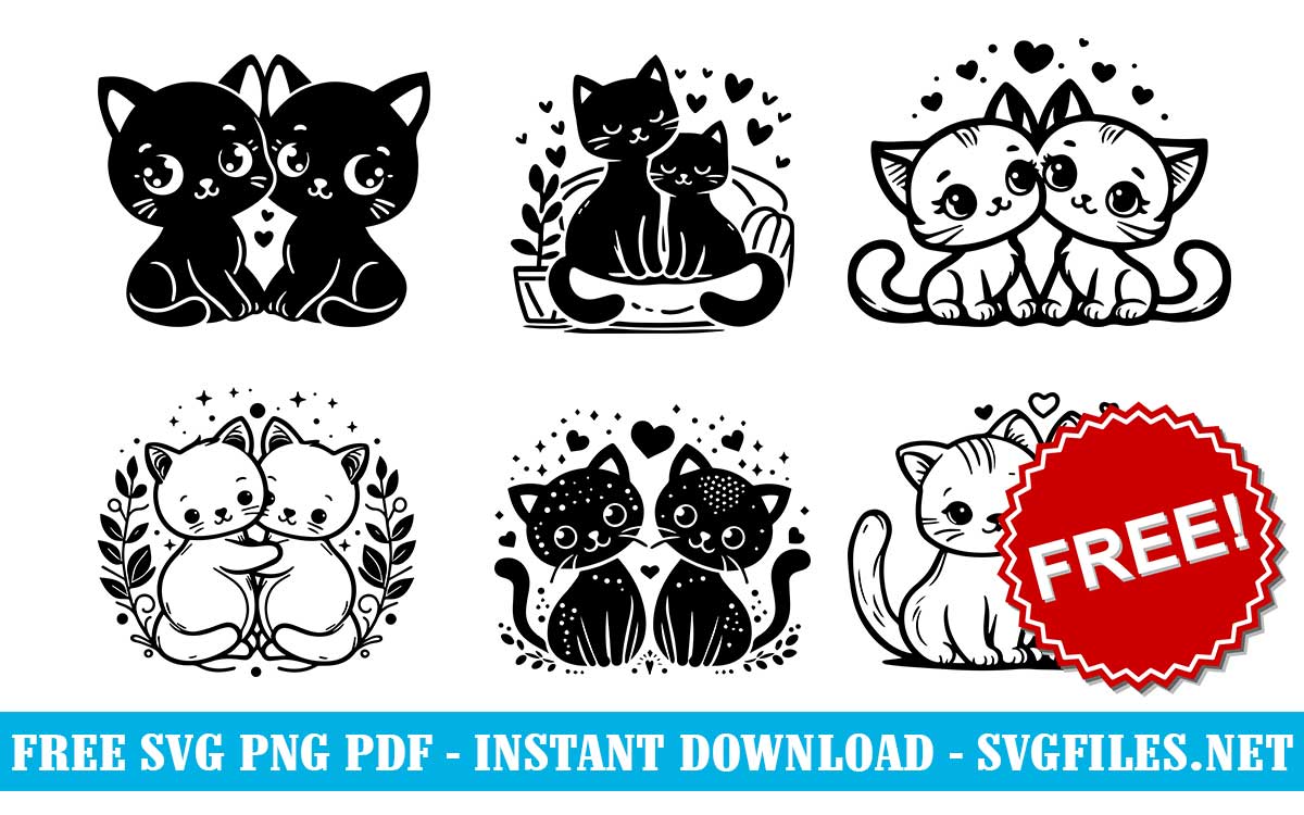 Cute-Cats-Bundle-SVG-PNG-Free