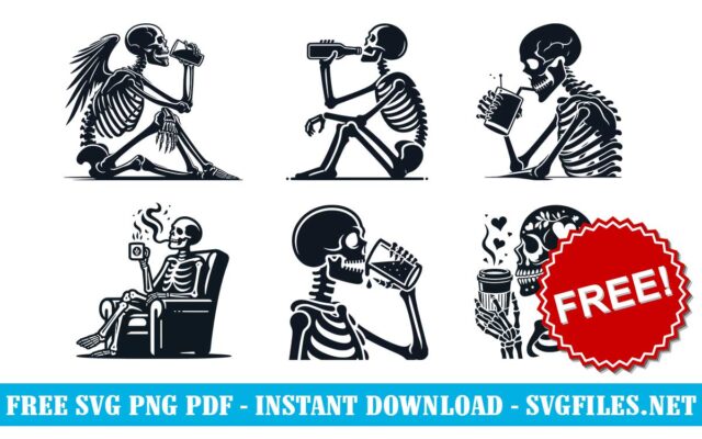 Funny-Drinking-Skeleton-Skull-svg-png-free