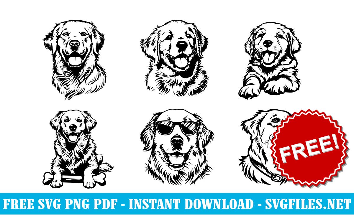 Golden-Retriever-Dog-svg-png-free