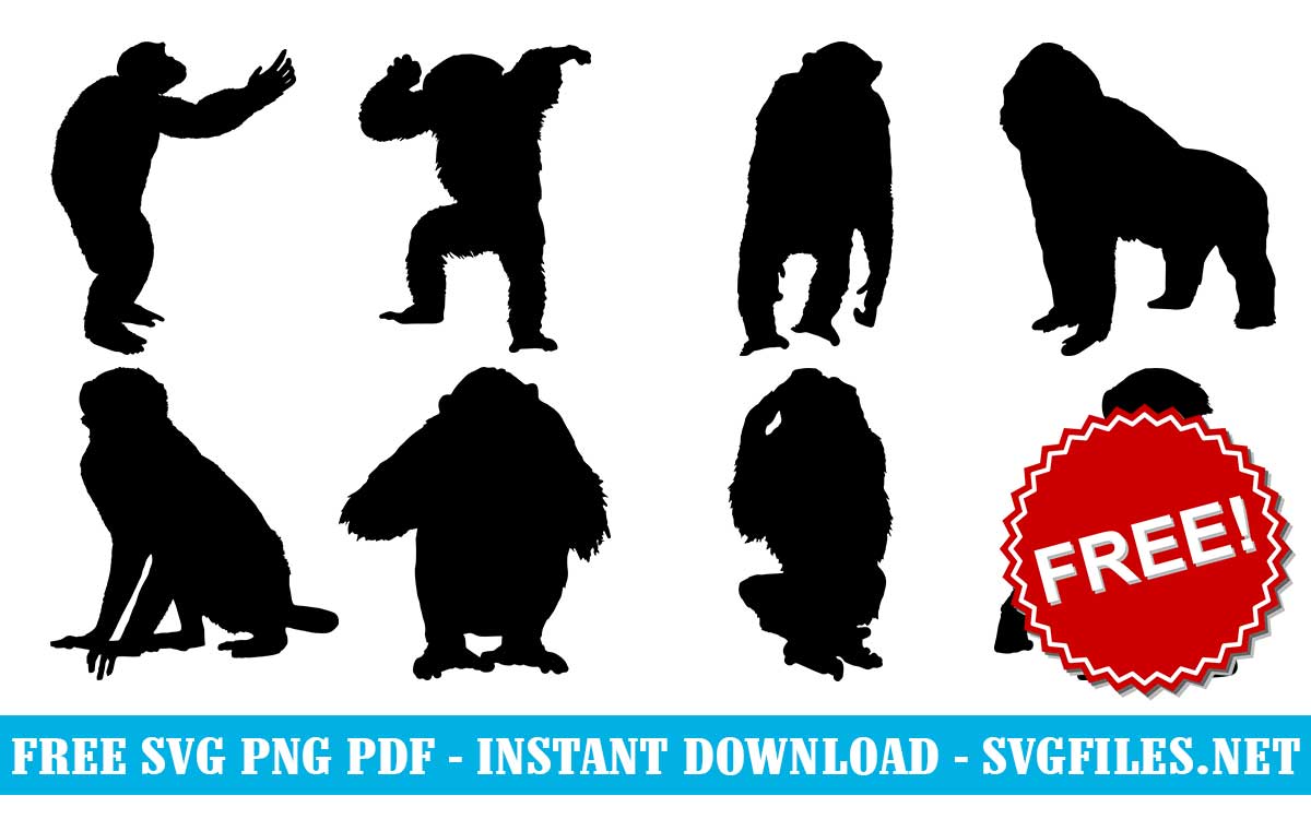 Monkey-Silhouettes-svg-png-free