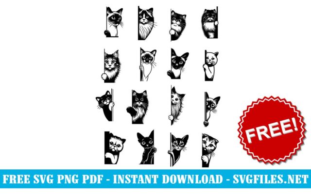 Peeking-Cats-Bundle-SVG-PNG-Free