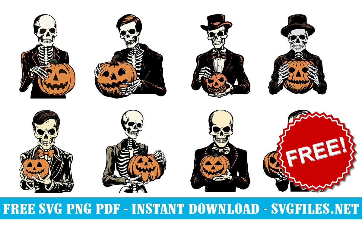 Skeleton-Holding-Pumpkin-Halloween-SVG-PNG-Free