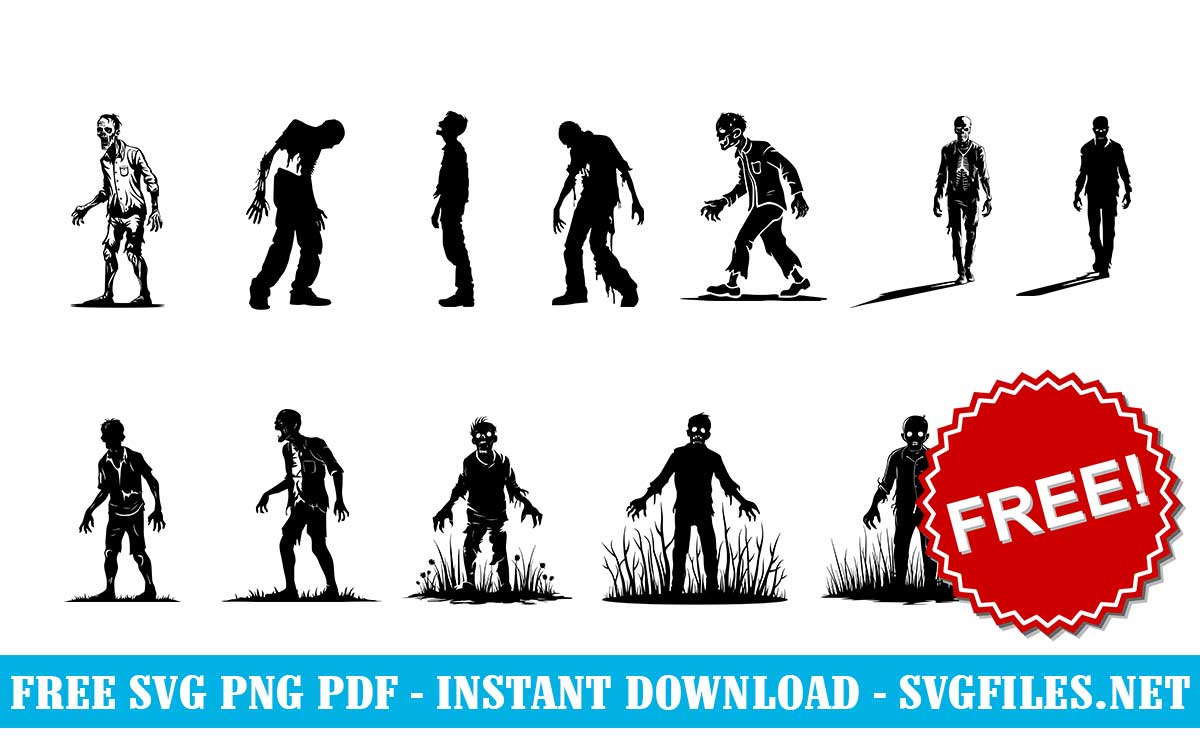 Zombie-Vector-SVG-PNG-Free