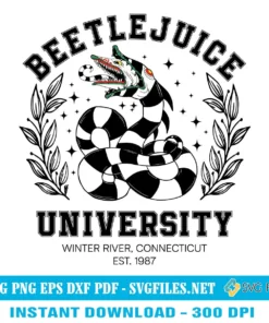 Beetlejuice University Est. 1987 SVG PNG, Horror Sandworm Halloween Designs