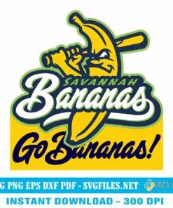 Go Bananas SVG PNG - Savannah Bananas Baseball Designs