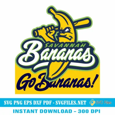 Go Bananas SVG PNG - Savannah Bananas Baseball Designs