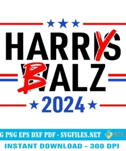 Harry Balz 2024 Campaign SVG PNG, Harris And Walz Democrat Designs