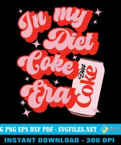 In My Diet Coke Era Groovy SVG PNG, Coca Cola Designs