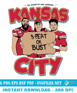 Kansas City Chiefs SVG PNG - 3-Peat Or Bust Designs