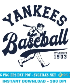 Yankees Baseball Established 1903 SVG - New York Yankees Designs