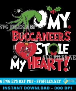 Grinch My Buccaneers Stole My Heart SVG PNG-Tampa Bay Designs