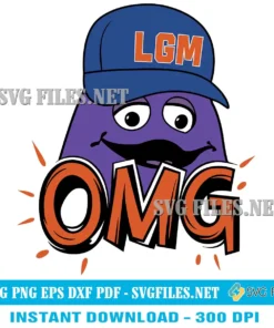 OMG LFGM Cartoon SVG PNG - New York Mets Designs