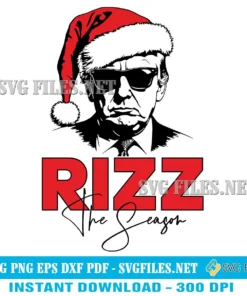 Rizz the Season Donald Trump Christmas SVG PNG Designs