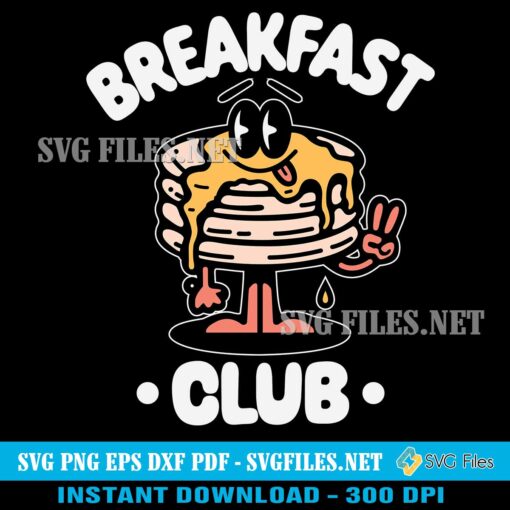 Breakfast Club SVG PNG Breakfast Club Retro Vintage White