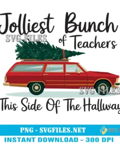 Jolliest Bunch of Teachers Christmas PNG| Teachers Christmas Designs