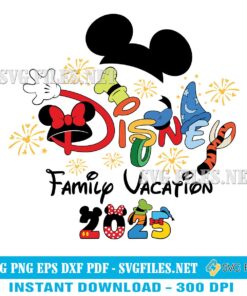 Disney Family Vacation 2025 SVG PNG, Family Trip 2025 Designs, Design Cut File