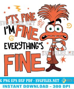 Anxiety It' Fine I'm Fine Everything' Fine SVG PNG