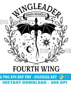 Wingleader Riders Quadrant SVG PNG, Fourth Wing Design