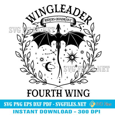 Wingleader Riders Quadrant SVG PNG, Fourth Wing Design