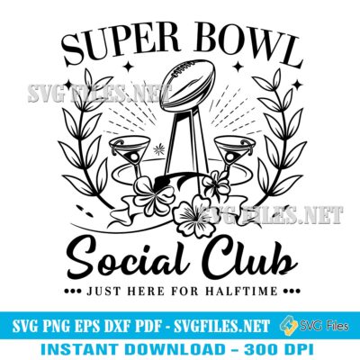 Super Bowl Social Club SVG PNG design