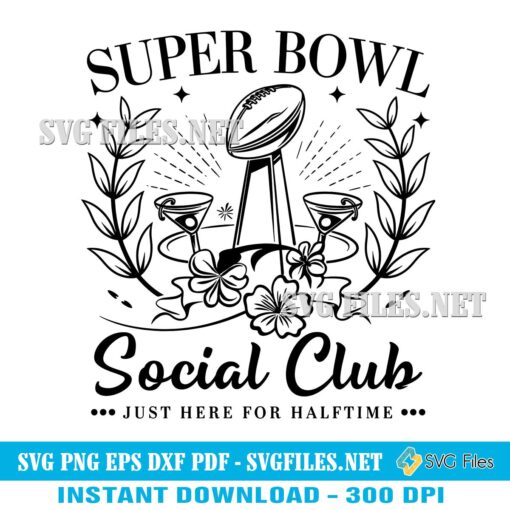 Super Bowl Social Club SVG PNG design
