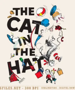 Dr. Seuss PNG - Cat In The Hat Falling Things Design
